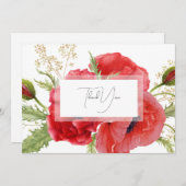 Waterverf Red Floral - Aangepast bedankt (Voorkant / Achterkant)