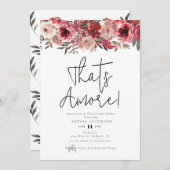 Waterverf Red Floral dat is nog meer! Vrijgezellen Kaart (Voorkant / Achterkant)