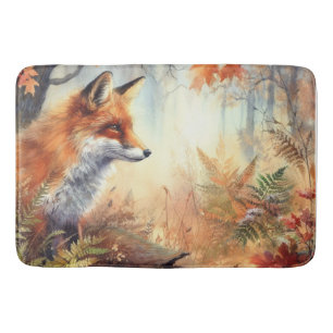 Waterverf Red Fox Herfst herfst kleur Natuur Badmat