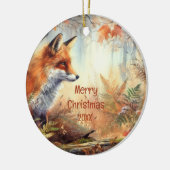 Waterverf Red Fox Herfst herfst kleur Natuur Keramisch Ornament (Links)