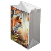 Waterverf Red Fox Herfst herfst kleur Natuur Medium Cadeauzakje (Voorkant Gekanteld)