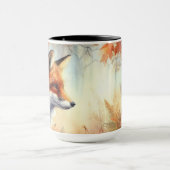 Waterverf Red Fox Herfst herfst kleur Natuur Mok (Midden)