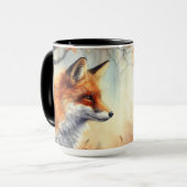 Waterverf Red Fox Herfst herfst kleur Natuur Mok (Voorkant links)