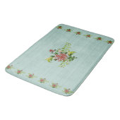 Waterverf Red Gerbera Daisy met groen bad Ma Badmat (Gekanteld)