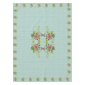 Waterverf Red Gerbera Daisy w / Greenery 52 "x 70" Tafelkleed (Voorkant)