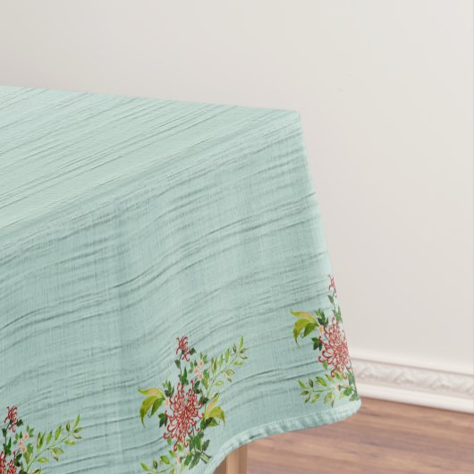 Waterverf Red Gerbera Daisy w / Greenery 52 "x 70" Tafelkleed (Voorbeeld)