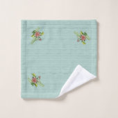 Waterverf Red Gerbera Daisy w / Greenery Bad Towe Handdoek (Wasdoekje)