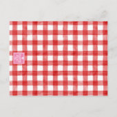 Waterverf Red Gingham Gumballs Valentijns Kaarten (Achterkant)