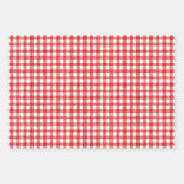 Waterverf Red Gingham Inpakpapier Vel (Voorkant)