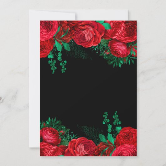 Waterverf Red Glitter Dress & Rozen Sweet Sixteen Kaart (Achterkant)