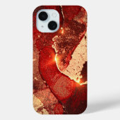 Waterverf Red Gold Glitter iPhone/iPad draagtas Case-Mate iPhone Case (Achterkant)