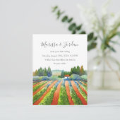 waterverf "Red Green Blue Vineyard" Kaart (Staand voorkant)