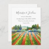 waterverf "Red Green Blue Vineyard" Kaart (Voorkant / Achterkant)