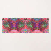 Waterverf Red Groovy Abstract Retro vloeistof Yogamat (Achterkant (horizontaal))