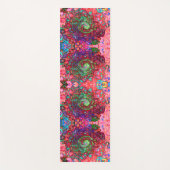 Waterverf Red Groovy Abstract Retro vloeistof Yogamat (Voorkant)