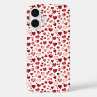 Waterverf Red Hearts Valentijnsdag