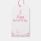 Waterverf Red Hearts Valentijnsdag Gift Cadeaulabel (Voorkant)
