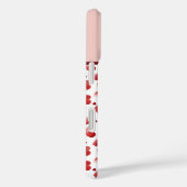 Waterverf Red Hearts Valentijnsdag Monogrammed Case-Mate iPhone Case (Achterkant / Rechts)