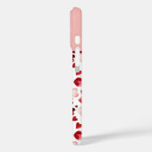 Waterverf Red Hearts Valentijnsdag Monogrammed Case-Mate iPhone Case (Achterkant / Links)