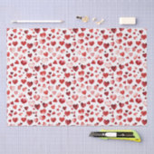 Waterverf Red Hearts Valentijnsdag Tissuepapier (Craft)