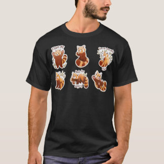 WATERVERF RED PANDA STICKERS SET T-SHIRT