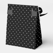 Waterverf Red Petunias Black White Polka Dots Bedankdoosjes (Achterkant)