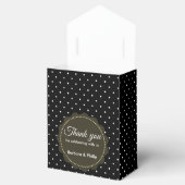 Waterverf Red Petunias Black White Polka Dots Bedankdoosjes (Geopend)