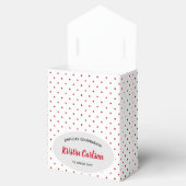 Waterverf Red Petunias Red White Polka Dots Bedankdoosjes (Geopend)