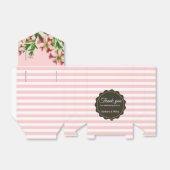 Waterverf Red Petunias roze witte strepen Bedankdoosjes (Uitgevouwen)