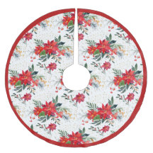 Waterverf Red Poinsettia Bouquet kerst