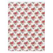 Waterverf Red Poinsettia Bouquet kerst Tafelkleed (Voorkant)