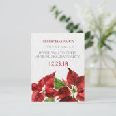 waterverf red pointsetter voor kerstfeest kaart (Staand voorkant)