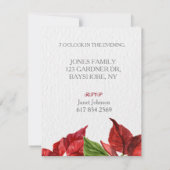 waterverf red pointsetter voor kerstfeest kaart (Achterkant)