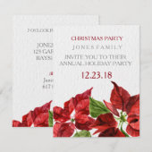 waterverf red pointsetter voor kerstfeest kaart (Voorkant / Achterkant)