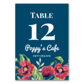 Waterverf Red Poppies Floral Illustration Cafe Kaart (Achterkant)