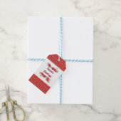 Waterverf Red Poppies Floral Season's groeten Cadeaulabel (Met Touw)