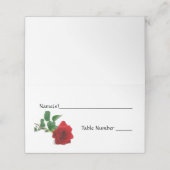 Waterverf Red Rose - Escort Kaarten Plaatskaartje (Buitenkant ongevouwen)