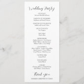 Waterverf Red Rose Floral bruiloft programma Programmakaart (Achterkant)