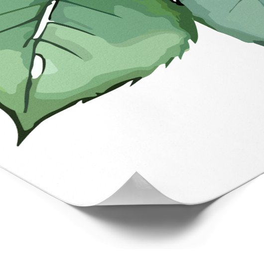 Waterverf Red Rose Modern Art Poster (Hoek)