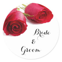 Waterverf Red Rose - Rozen Sticker