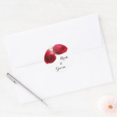 Waterverf Red Rose - Rozen Sticker (Envelop)