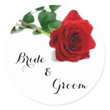 Waterverf Red Rose - Rozen Sticker
