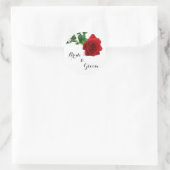 Waterverf Red Rose - Rozen Sticker (Tas)