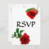 Waterverf Red Rose - RSVP Briefkaart (Voorkant / Achterkant)