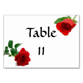 Waterverf Red Rose - Tablecard Kaart