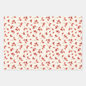 Waterverf Red Rosehips Winter Kerstmis. Inpakpapier Vel (Voorkant 2)