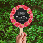 Waterverf Red Roses Derby Day Handwaaier