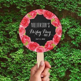 Waterverf Red Roses Derby Day Handwaaier