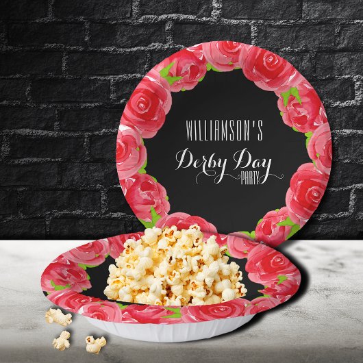 Waterverf Red Roses Derby Papieren Kommen