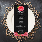 Waterverf Red Roses Derby Party Menu